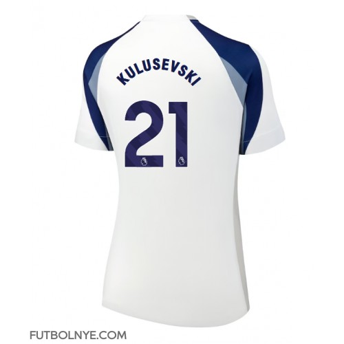 Camiseta Tottenham Hotspur Dejan Kulusevski #21 Primera Equipación para mujer 2025-26 manga corta